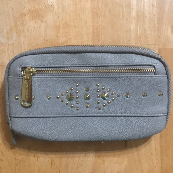 Steve Madden Gray Studded Wallet/Wristlet - Picture 1 of 5